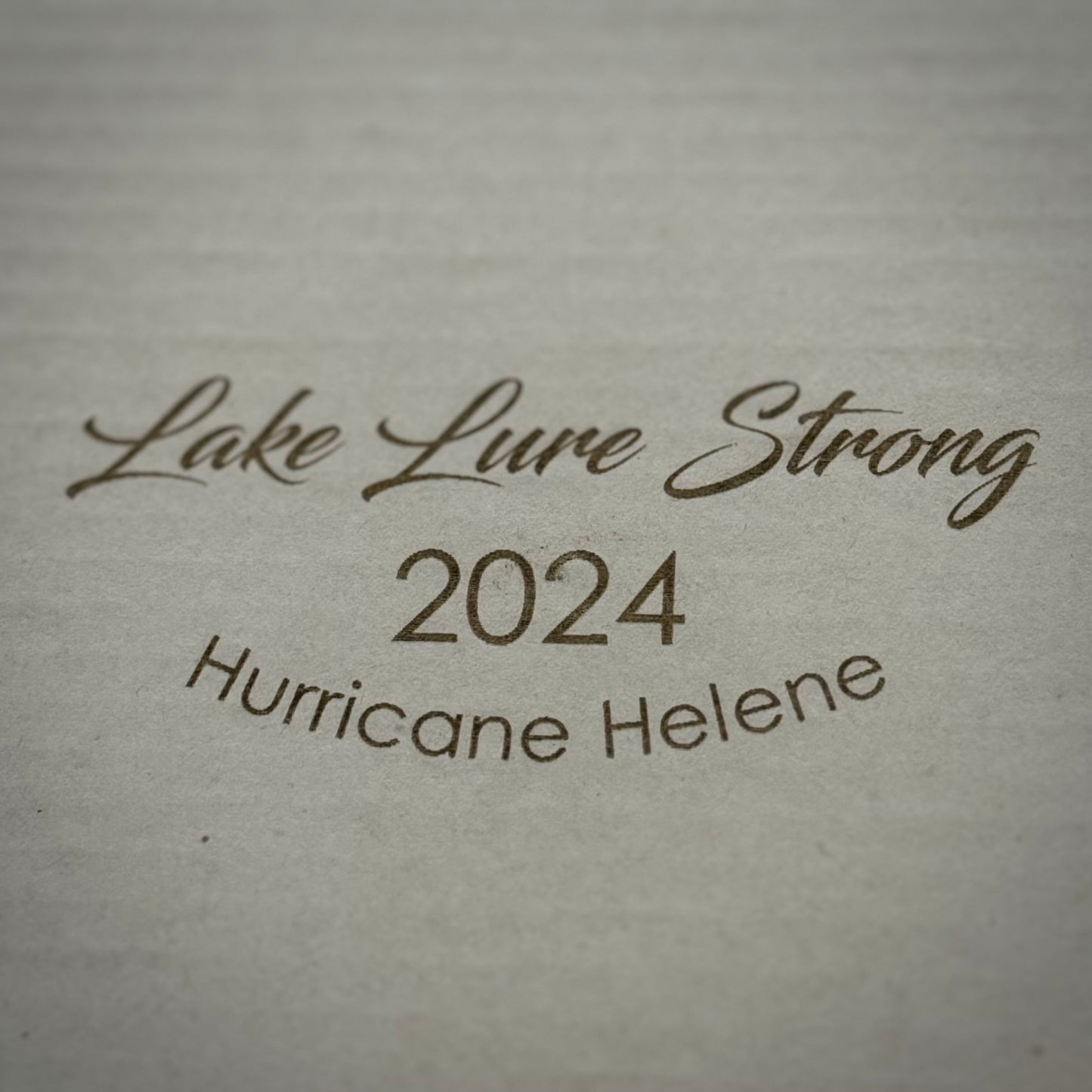 "Lake Lure Strong" a 3-Layer Wooden Map Ornament (5")